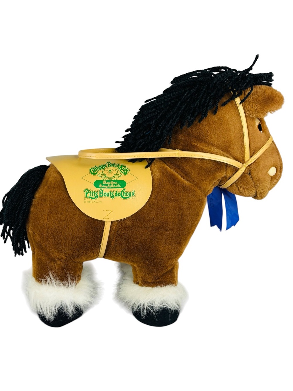 1984 Coleco Cabbage Patch Kids Show Pony With 1st Place Ribbon & Saddle Plush - Picture 6 of 12